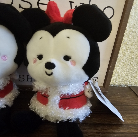Mickey & Minnie Mouse Hallmark Magnetic Plush Santa Disney 5 In Toy Collectible - Picture 9 of 11